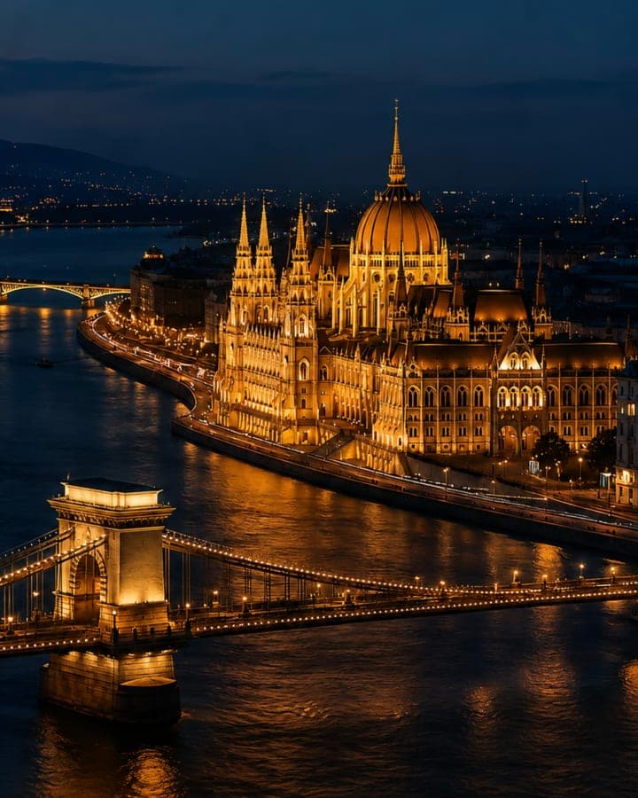 Vue de Budapest, destination EVG