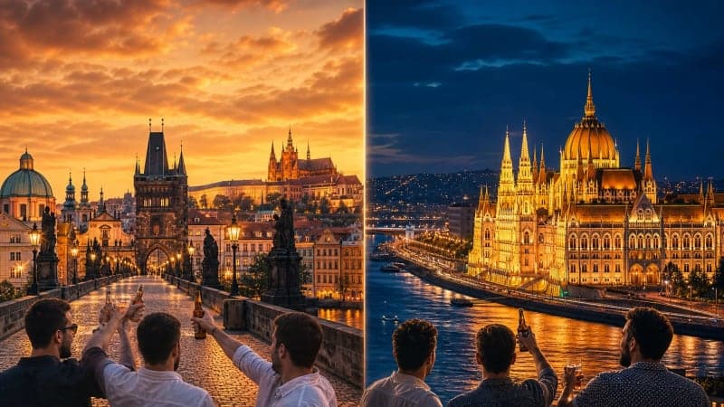 EVG à Prague ou Budapest : quelle ville choisir pour un enterrement de vie de garçon ?